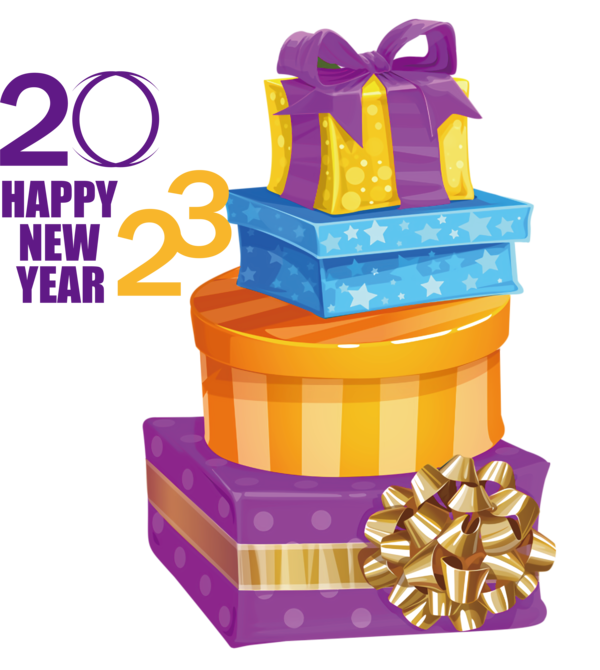 Transparent New Year Gift Birthday Royalty-free for Happy New Year 2023 for New Year