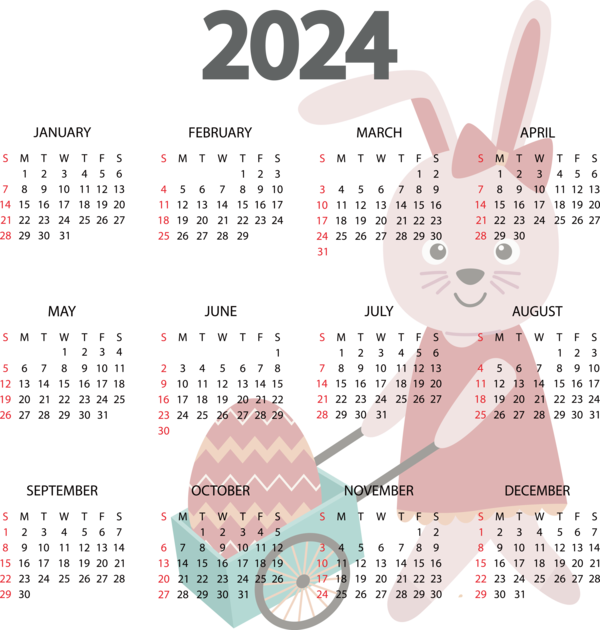 Transparent New Year January calendar! calendar for Printable 2024 Calendar for New Year