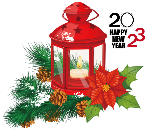 Transparent New Year Lantern Christmas Lanterne de noël for Happy New Year 2023 for New Year