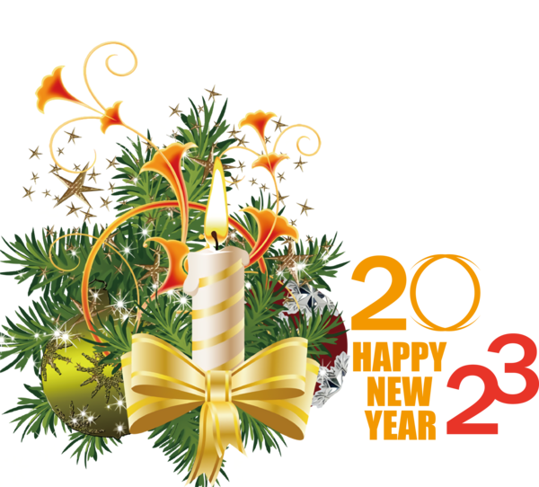 Transparent New Year Christmas Design Visual arts for Happy New Year 2023 for New Year