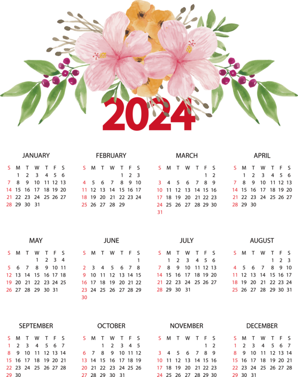 Transparent New Year calendar Julian calendar Gregorian calendar for Printable 2024 Calendar for New Year