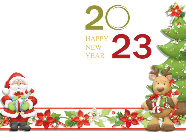 Transparent New Year Christmas Santa Claus Transparent Christmas for Happy New Year 2023 for New Year