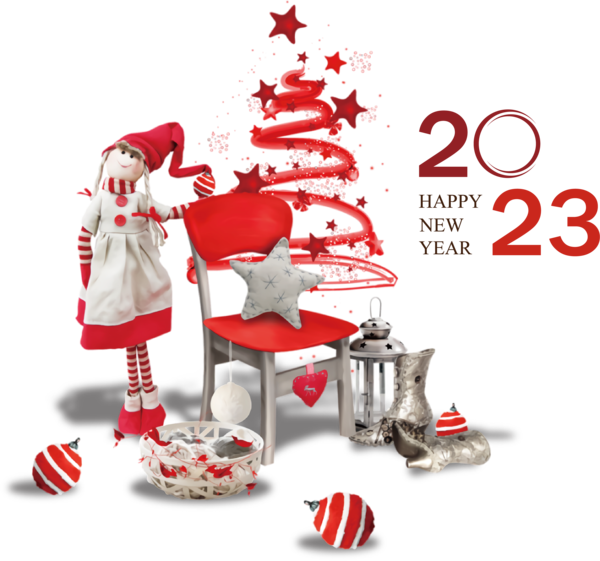 Transparent New Year Rudolph Mrs. Claus Christmas for Happy New Year 2023 for New Year