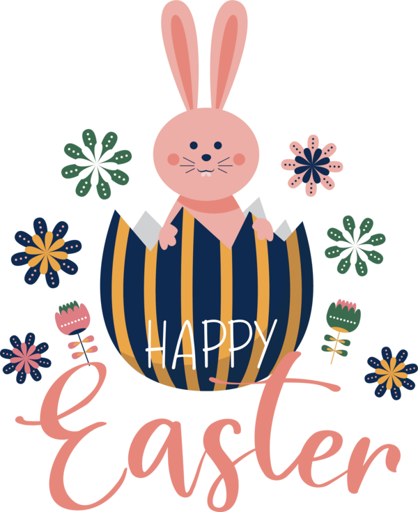 Transparent Easter Logo Design Doodle for Easter Day for Easter