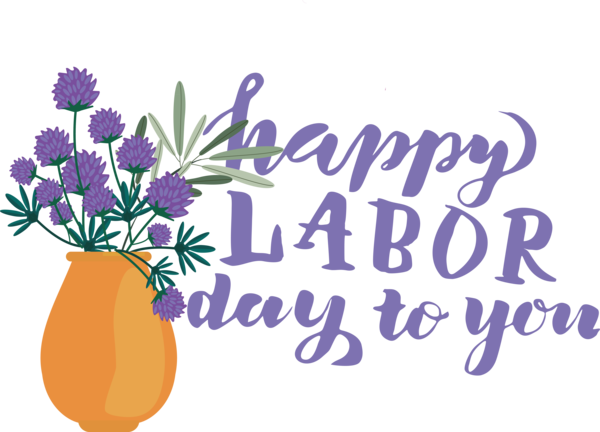 Transparent Labor Day Floral design Cut flowers Violet for Happy Labor Day for Labor Day