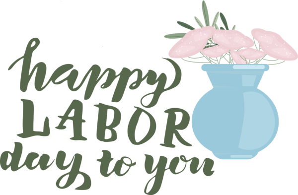 Transparent Labor Day Logo Font Flower for Happy Labor Day for Labor Day