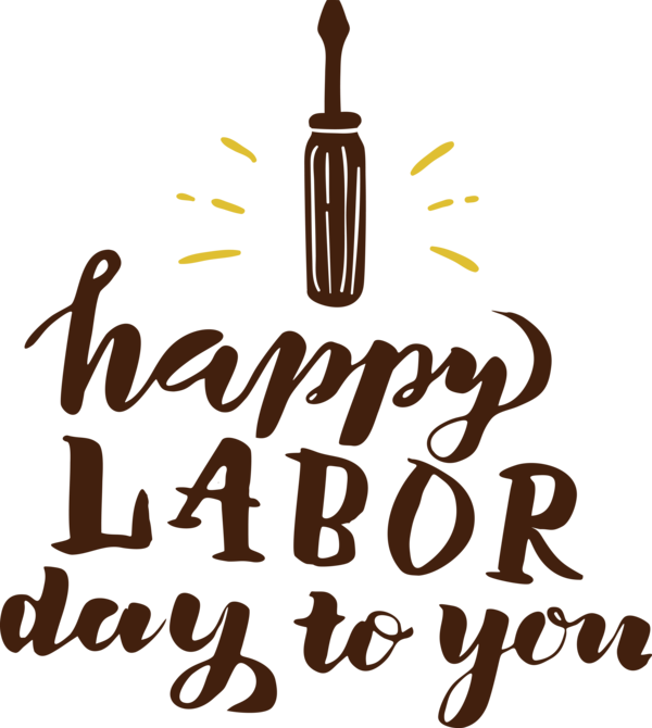 Transparent Labor Day Logo Calligraphy Meter for Happy Labor Day for Labor Day