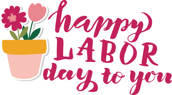 Transparent Labor Day Floral design Logo Design for Happy Labor Day for Labor Day