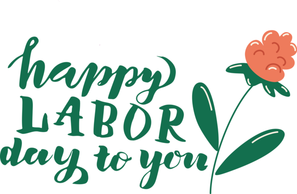 Transparent Labor Day Flower Logo Plant stem for Happy Labor Day for Labor Day