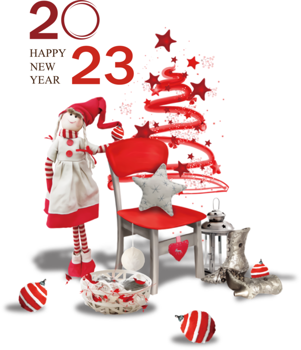 Transparent New Year Rudolph Christmas Transparent Christmas for Happy New Year 2023 for New Year