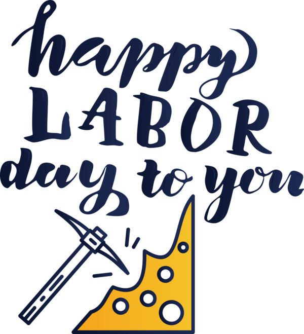 Transparent Labor Day Logo Calligraphy Number for Happy Labor Day for Labor Day