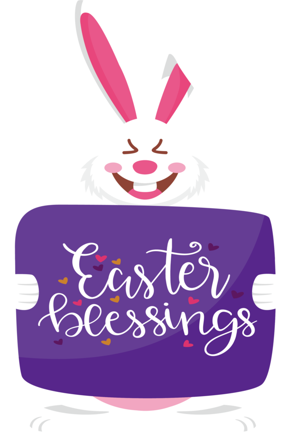 Transparent easter day Logo Violet Line for easter blessings for Easter Day