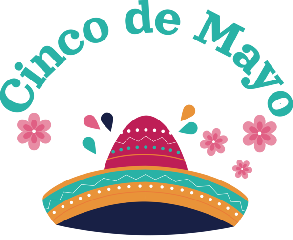 Transparent Cinco de mayo Logo Hat Design for Fifth of May for Cinco De Mayo