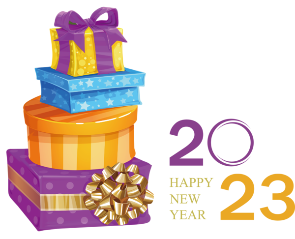Transparent New Year Birthday Gift Gift Box for Happy New Year 2023 for New Year