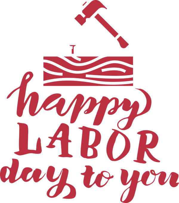 Transparent Labor Day Logo Calligraphy Line for Happy Labor Day for Labor Day