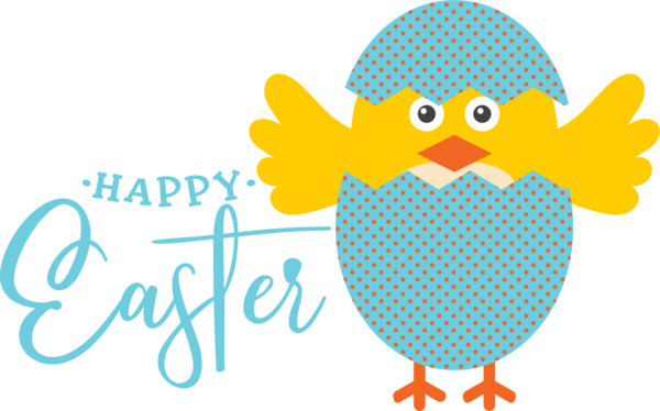 Transparent Easter Birds Design Logo for Easter Day for Easter
