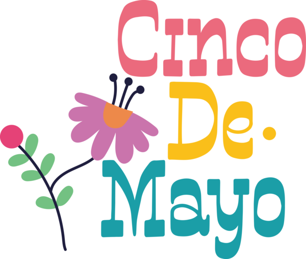 Transparent Cinco de mayo Human Logo Flower for Fifth of May for Cinco De Mayo