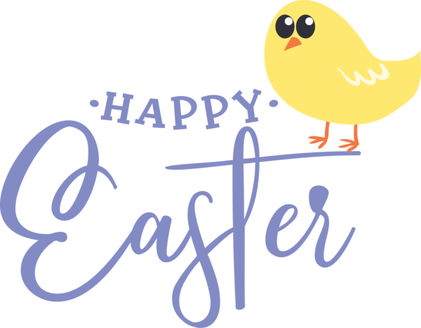 Transparent Easter Logo Text Beak for Easter Day for Easter