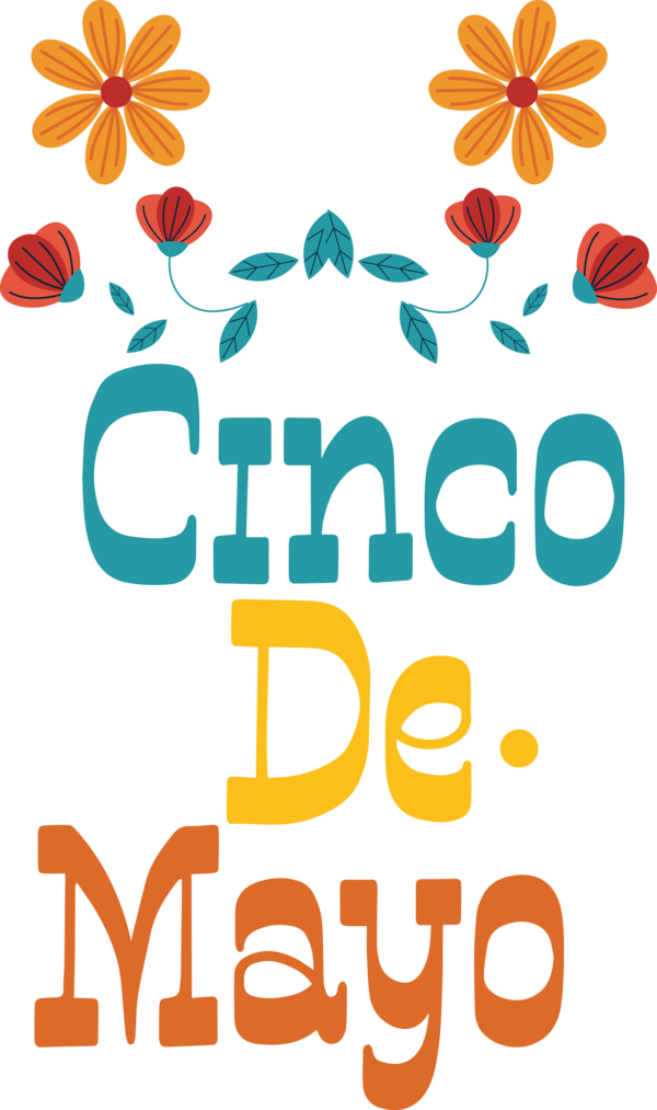 Transparent Cinco de mayo Design Floral design Line for Fifth of May for Cinco De Mayo