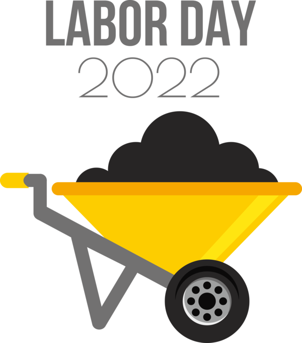 Transparent Labour Day Concrete mixer Construction Wheelbarrow for Labor Day for Labour Day
