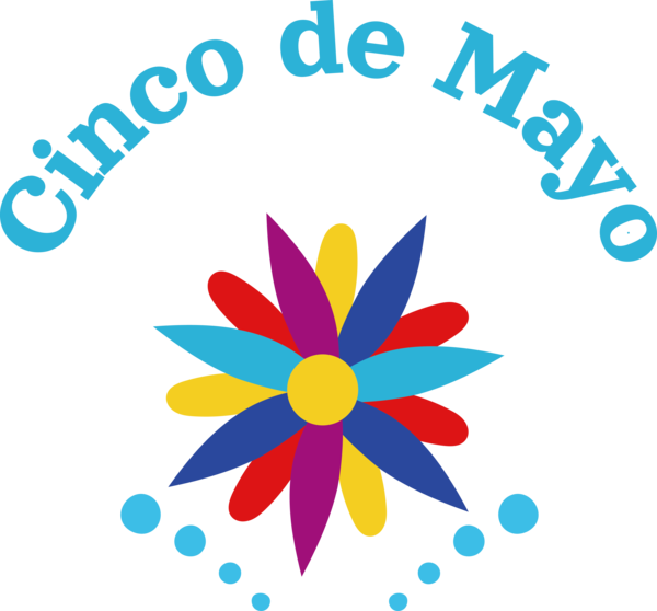 Transparent Cinco de mayo Design Flower Line for Fifth of May for Cinco De Mayo