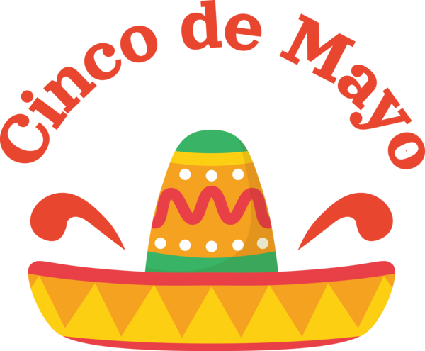 Transparent Cinco de mayo Logo Line Fruit for Fifth of May for Cinco De Mayo