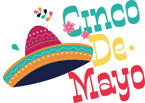Transparent Cinco de mayo Design Hat Logo for Fifth of May for Cinco De Mayo
