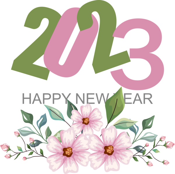 Transparent New Year Flower Flower bouquet Rose for Happy New Year 2023 for New Year