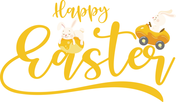 Transparent Easter Cartoon Logo Design for Easter Day for Easter