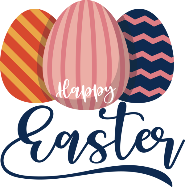 Transparent Easter Balloon Logo Line for Easter Day for Easter
