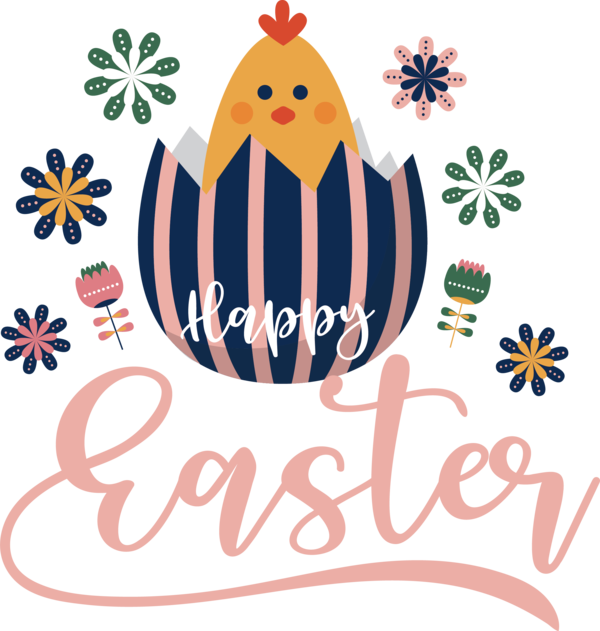 Transparent Easter Design Logo Line for Easter Day for Easter