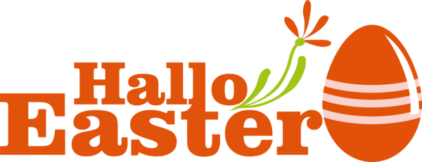 Transparent Easter Logo Orange Design for Easter Day for Easter