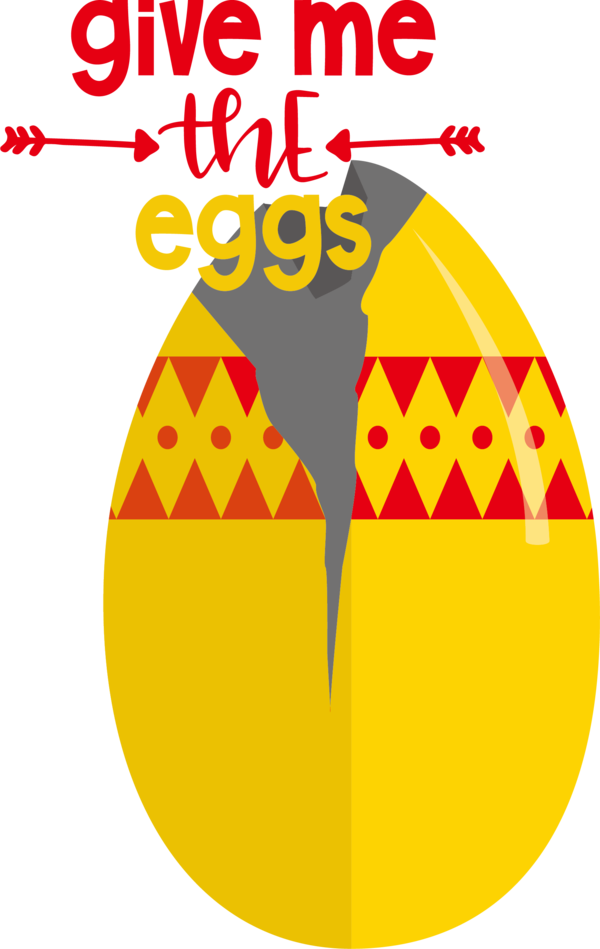 Transparent Easter Design Line Yellow for Easter Egg for Easter