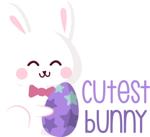 Transparent Easter Violet Logo Cartoon for Easter Bunny for Easter
