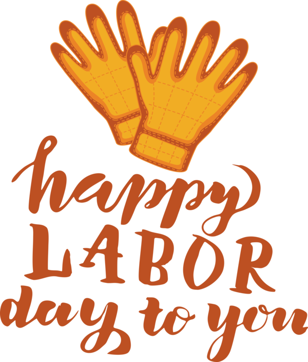 Transparent Labour Day Safety Glove Line Logo for Labor Day for Labour Day