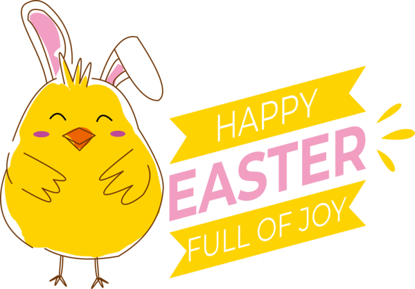 Transparent Easter Easter Bunny Cartoon Logo for Easter Day for Easter
