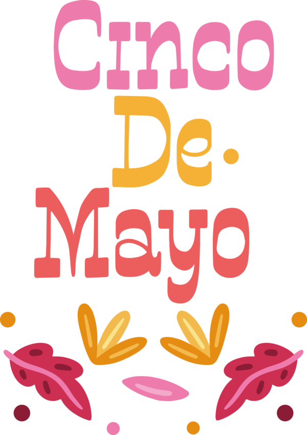Transparent Cinco de mayo Line Flower Petal for Fifth of May for Cinco De Mayo