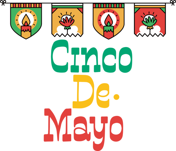 Transparent Cinco de mayo Logo Cartoon Line for Fifth of May for Cinco De Mayo