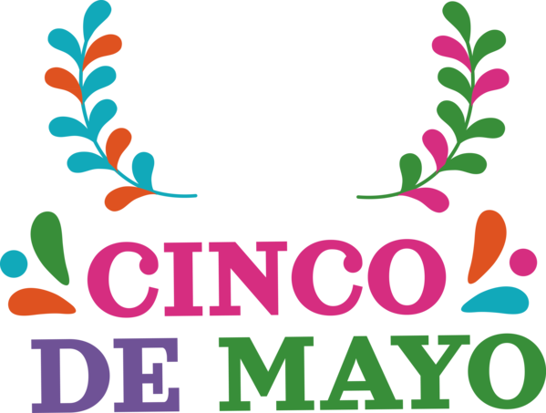 Transparent Cinco de mayo Design Line Leaf for Fifth of May for Cinco De Mayo