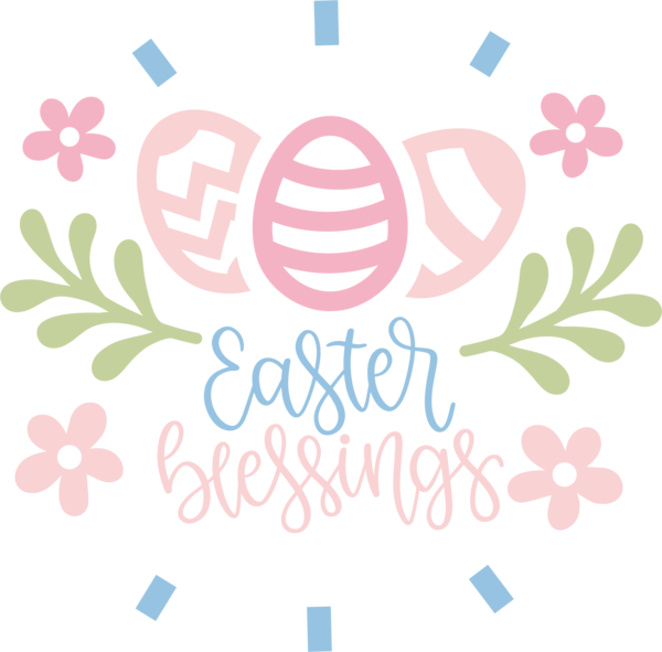 Transparent Easter Logo Drawing Sticker for Easter Day for Easter