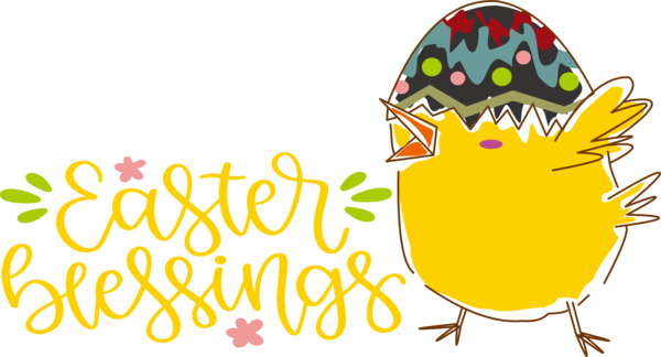 Transparent Easter Flower Design Logo for Easter Day for Easter