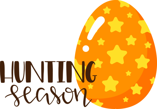 Transparent Easter Orange Logo Line for Easter Bunny for Easter