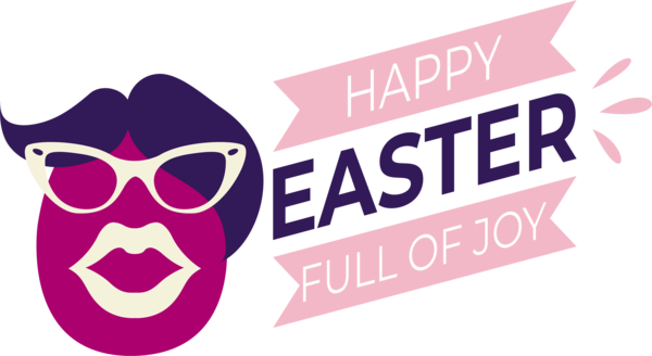Transparent Easter Design Glasses Logo for Easter Day for Easter