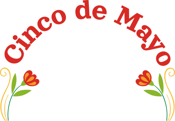 Transparent Cinco de mayo Floral design Design Line for Fifth of May for Cinco De Mayo
