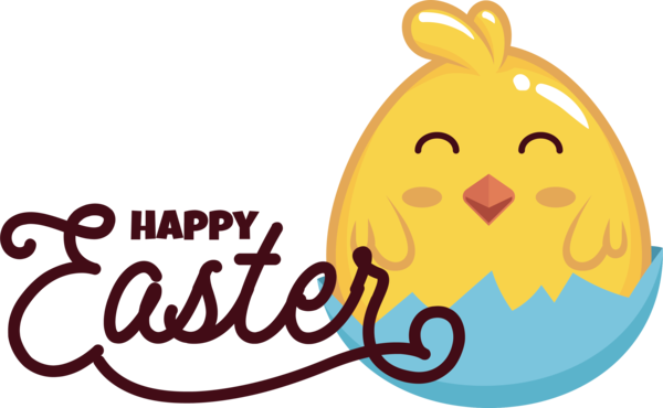 Transparent Easter Logo Smiley Line for Easter Day for Easter
