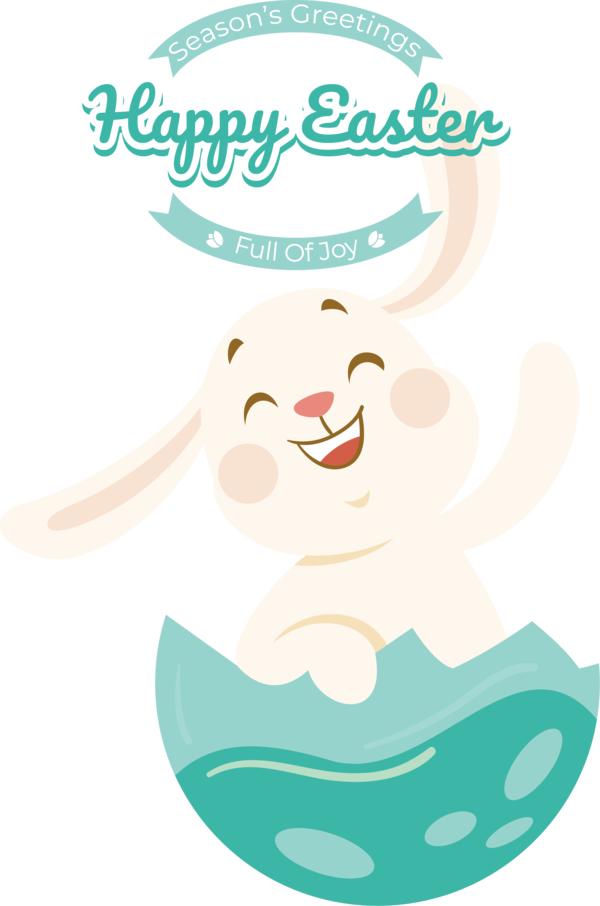 Transparent Easter Cartoon Line Happiness for Easter Day for Easter
