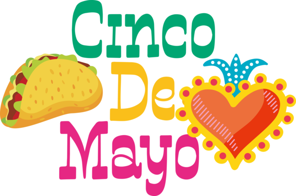 Transparent Cinco de mayo Logo Line Mitsui cuisine M for Fifth of May for Cinco De Mayo