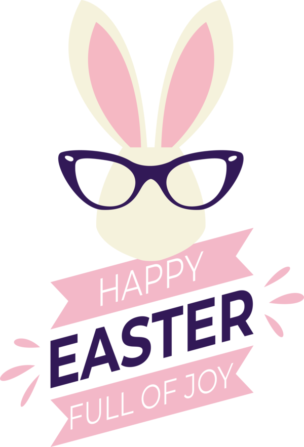 Transparent Easter Glasses Design Logo for Easter Day for Easter