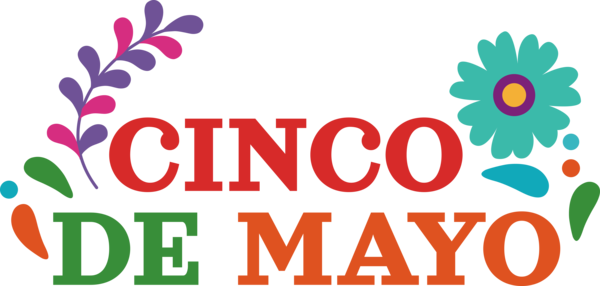 Transparent Cinco de mayo Floral design Logo Vicinay Mooring Connectors for Fifth of May for Cinco De Mayo