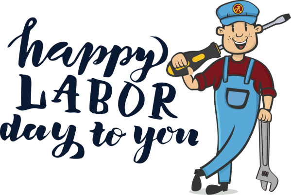 Transparent Labour Day Cartoon Logo Line for Labor Day for Labour Day